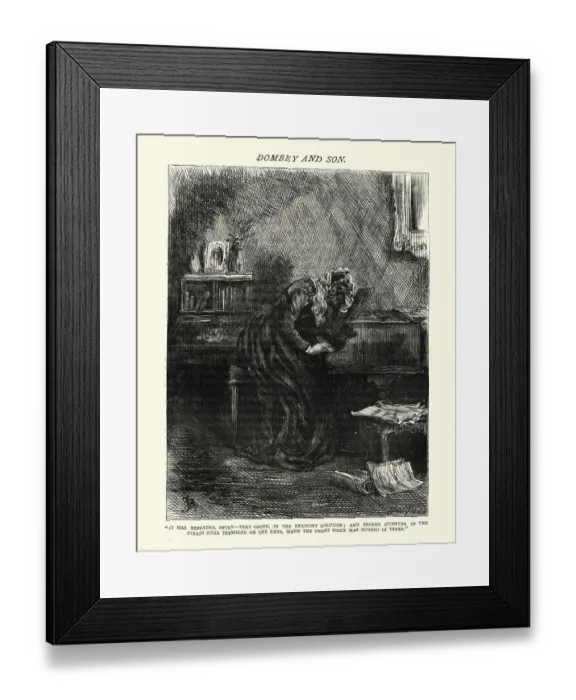 Framed Print : Dickenss Dombey and Son - The shadowy soliture