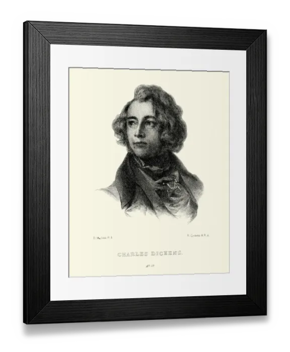 Framed Print : Portrait of Charles Dickens Framed Print : Portrait of Charles Dickens