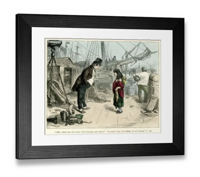 Framed Print : Charles Dickens - Dombey and Son Framed Print : Charles Dickens - Dombey and Son