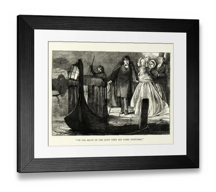 Framed Print : Dickens, Little Dorrit, On the brink of the quay Framed Print : Dickens, Little Dorrit, On the brink of the quay