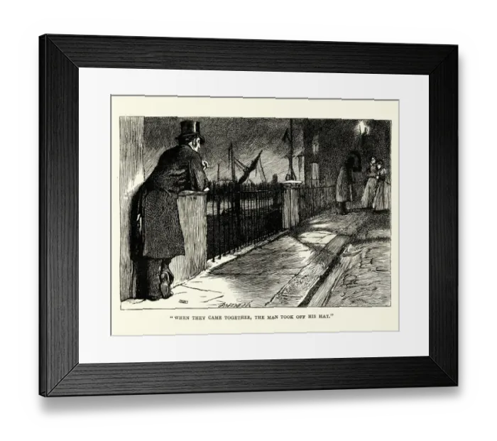 Framed Print : Dickens, Little Dorrit, the man took off his hat