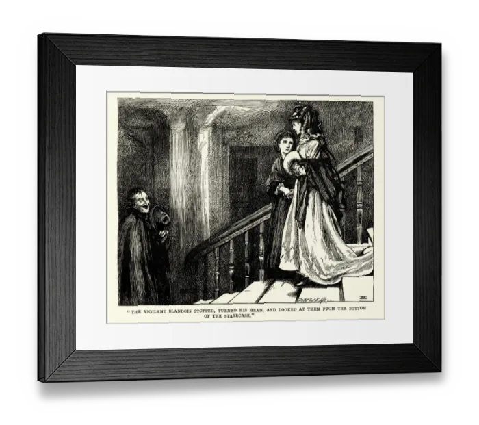 Framed Print : Dickens, Little Dorrit, The vigilant Blandois stopped