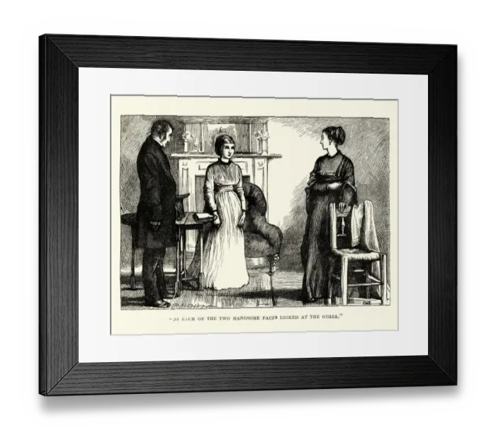 Framed Print : Dickens, Little Dorrit, As each of the two handsome faces Framed Print : Dickens, Little Dorrit, As each of the two handsome faces