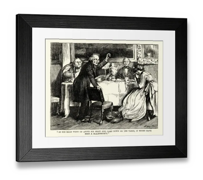 Framed Print : Dickens, Little Dorrit, As his hand went up above his head Framed Print : Dickens, Little Dorrit, As his hand went up above his head