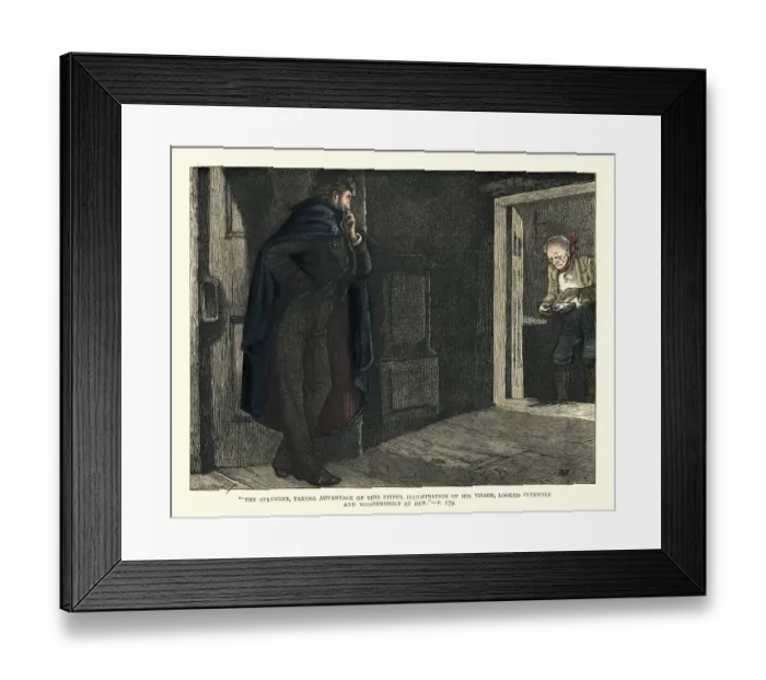 Framed Print : Dickens, Little Dorrit, Stranger looked intently and wonderingly at him Framed Print : Dickens, Little Dorrit, Stranger looked intently and wonderingly at him
