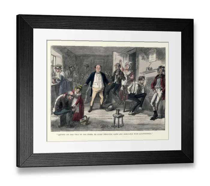 Framed Print : Dickens, Pickwick Papers, he stood fixed and immovable with astonishment Framed Print : Dickens, Pickwick Papers, he stood fixed and immovable with astonishment