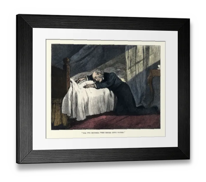 Framed Print : Dickens, Little Dorrit, Two brothers were before their father Framed Print : Dickens, Little Dorrit, Two brothers were before their father