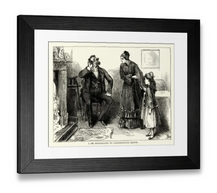 Framed Print : Dickens, Bleak House, I am introduced to conversation Kenge