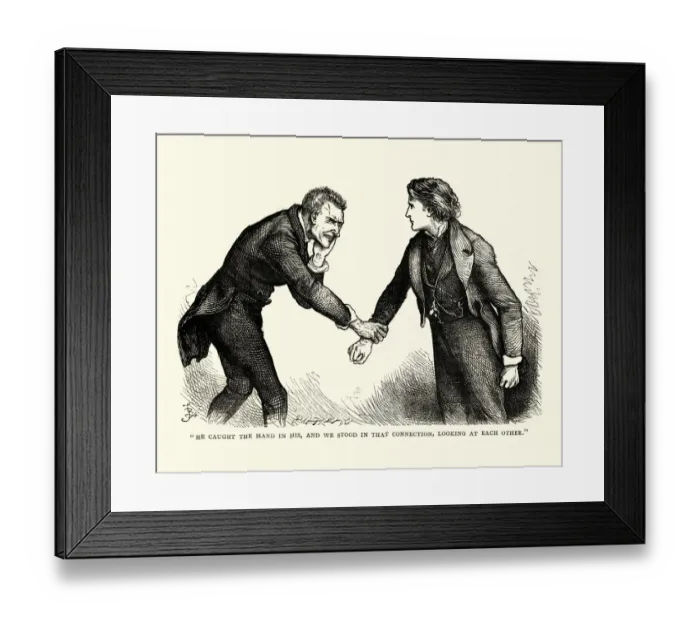 Framed Print : Dickens, David Copperfield, He caught the hand in his Framed Print : Dickens, David Copperfield, He caught the hand in his