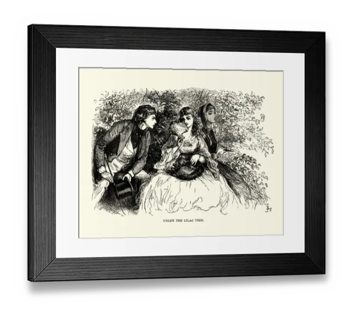 Framed Print : Dickens, David Copperfield, Under the lilac tree Framed Print : Dickens, David Copperfield, Under the lilac tree