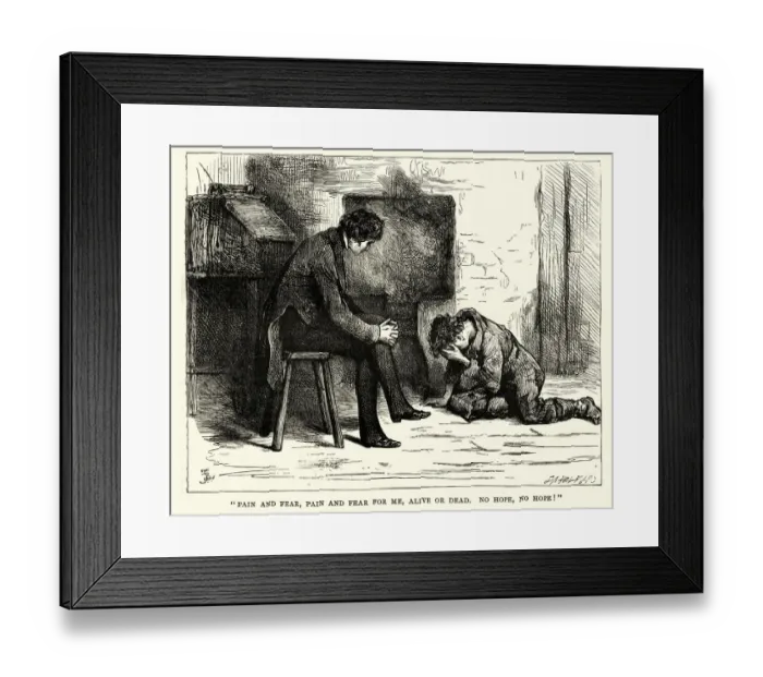 Framed Print : Charles Dickens, Nicholas Nickleby, Pain and fea No Hope Framed Print : Charles Dickens, Nicholas Nickleby, Pain and fea No Hope