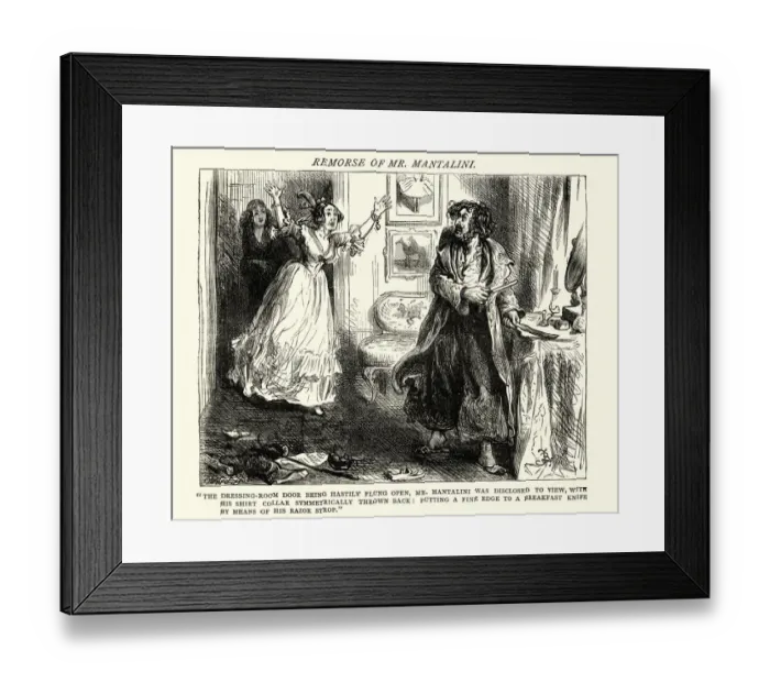 Framed Print : Charles Dickens, Nicholas Nickleby, dressing room door hastily flung open Framed Print : Charles Dickens, Nicholas Nickleby, dressing room door hastily flung open