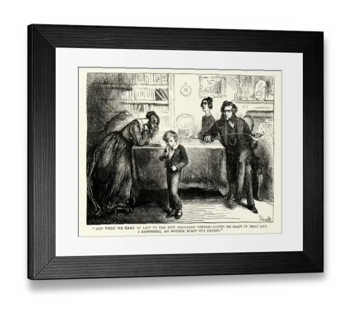 Framed Print : David Copperfield by Charles Dickens, my mother burst out crying Framed Print : David Copperfield by Charles Dickens, my mother burst out crying