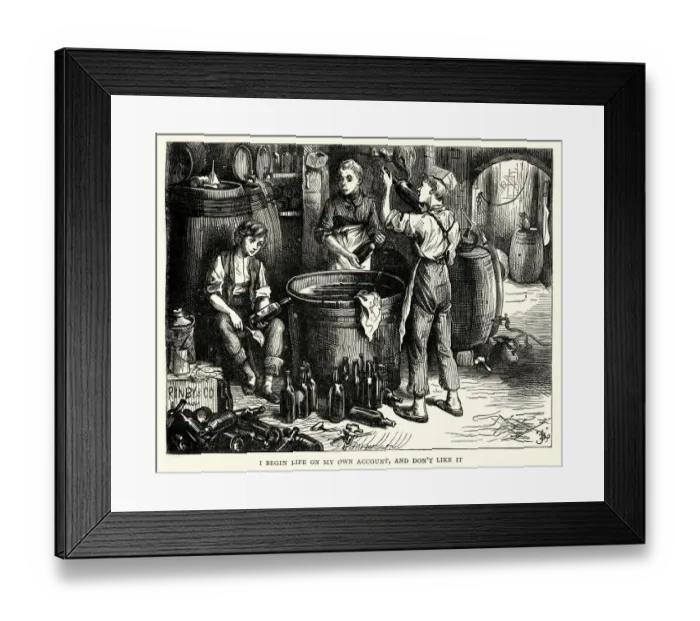 Framed Print : David Copperfield, Charles Dickens, begin life on my own account