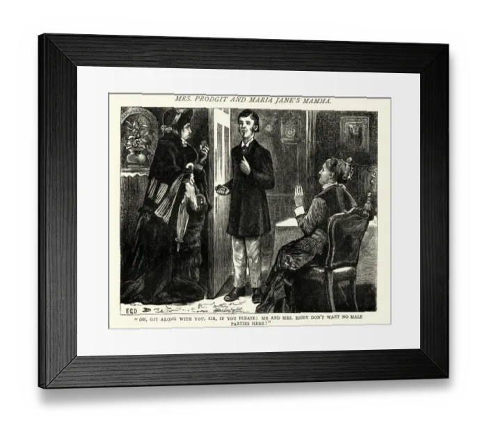 Framed Print : Me and Mrs Bigby don t want no male parties here Framed Print : Me and Mrs Bigby don t want no male parties here