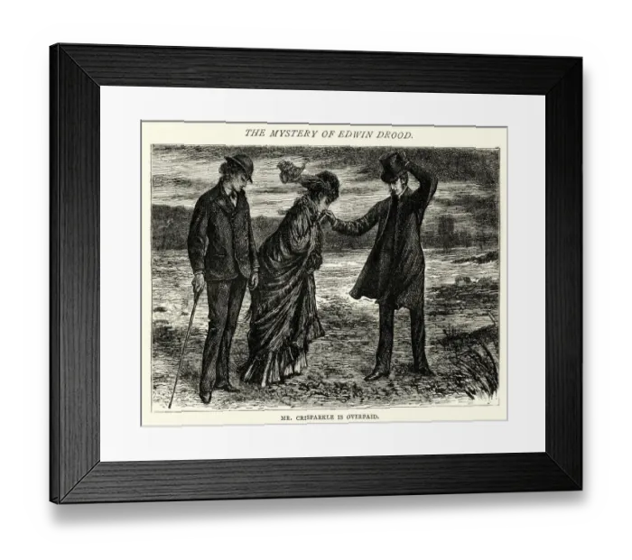 Framed Print : The Mystery of Edwin Drood, Mr. Crisparkle Is Overpaid Framed Print : The Mystery of Edwin Drood, Mr. Crisparkle Is Overpaid