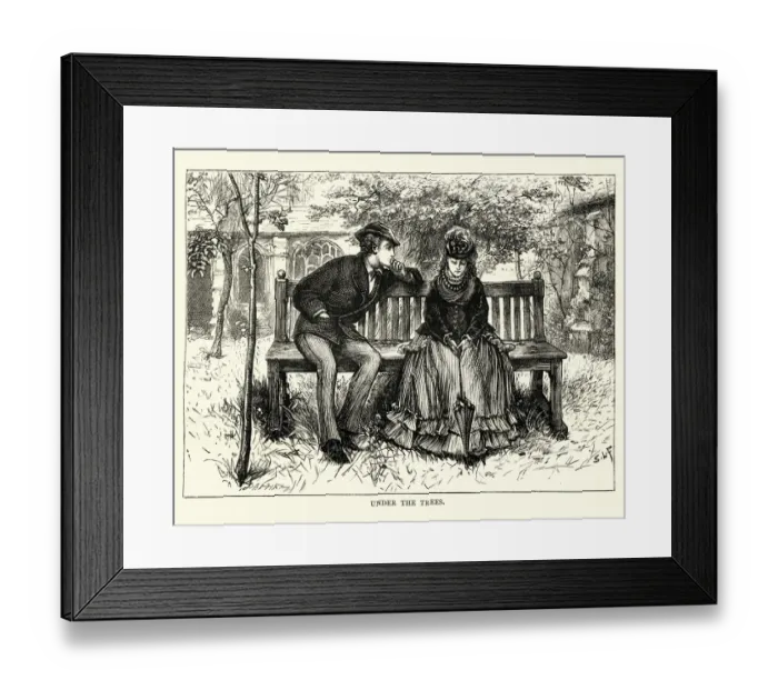 Framed Print : The Mystery of Edwin Drood, Under the trees Framed Print : The Mystery of Edwin Drood, Under the trees