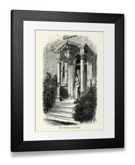 Framed Print : Charles Dickens Porch at Gads Hill Place Framed Print : Charles Dickens Porch at Gads Hill Place
