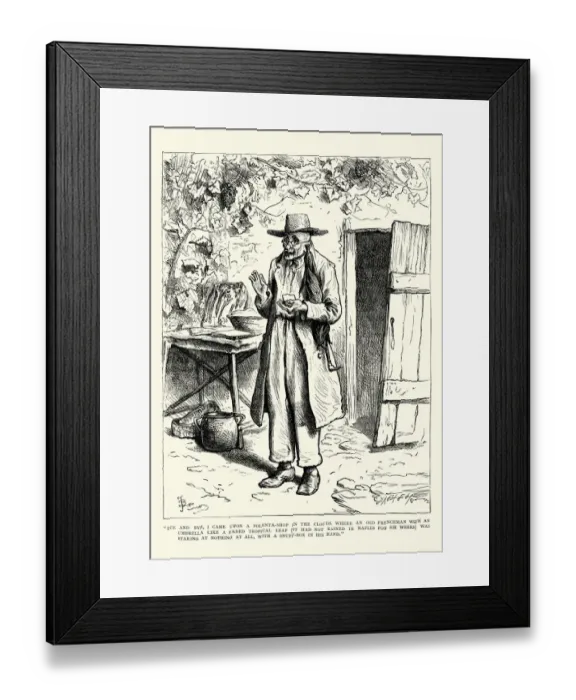 Framed Print : Charles Dickens Bye and bye I came upon a polenta-shop Framed Print : Charles Dickens Bye and bye I came upon a polenta-shop