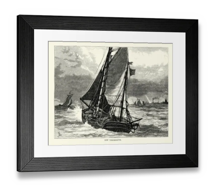 Framed Print : Boats off Yarmouth Framed Print : Boats off Yarmouth