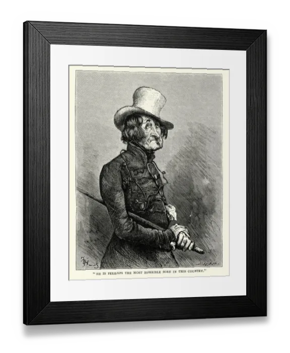 Framed Print : Charles Dickens - Most horrible bore in the country Framed Print : Charles Dickens - Most horrible bore in the country