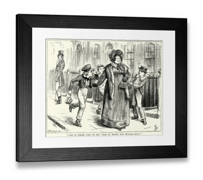 Framed Print : Life of Charles Dickens - Beggar boys