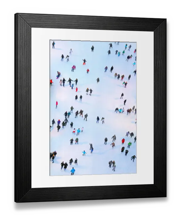 Framed Print : Ice skaters