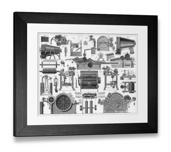 Framed Print : Cotton Processing Equipment Framed Print : Cotton Processing Equipment
