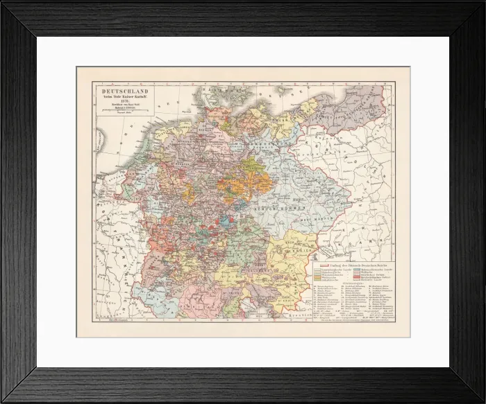 Framed Print : Antique Maps