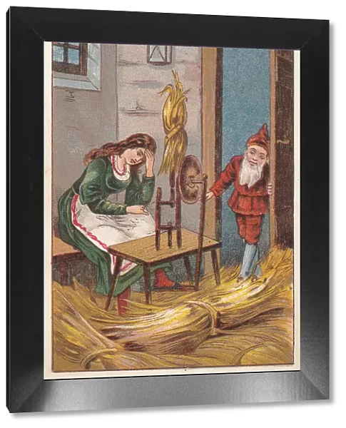 Rumpelstiltzkin, fairy tale by the Brothers Grimm, lithograph, published c. 1880