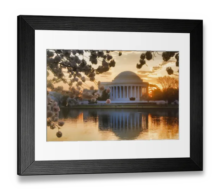 Framed Print : Jefferson Memorial with Cherry Blossoms at Sunrise, Washington, District of Columbia, USA Framed Print : Jefferson Memorial with Cherry Blossoms at Sunrise, Washington, District of Columbia, USA
