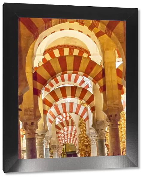 Arches Pillars of Mezquita, Cordoba, Spain