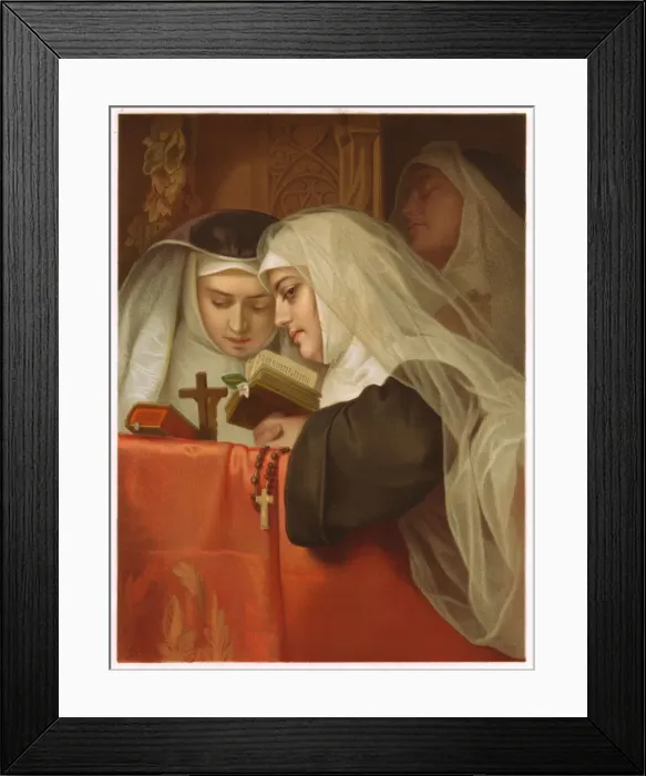 Framed Print : Novice - by Georg Gornicelius, Lithograph, 1872 Framed Print : Novice - by Georg Gornicelius, Lithograph, 1872