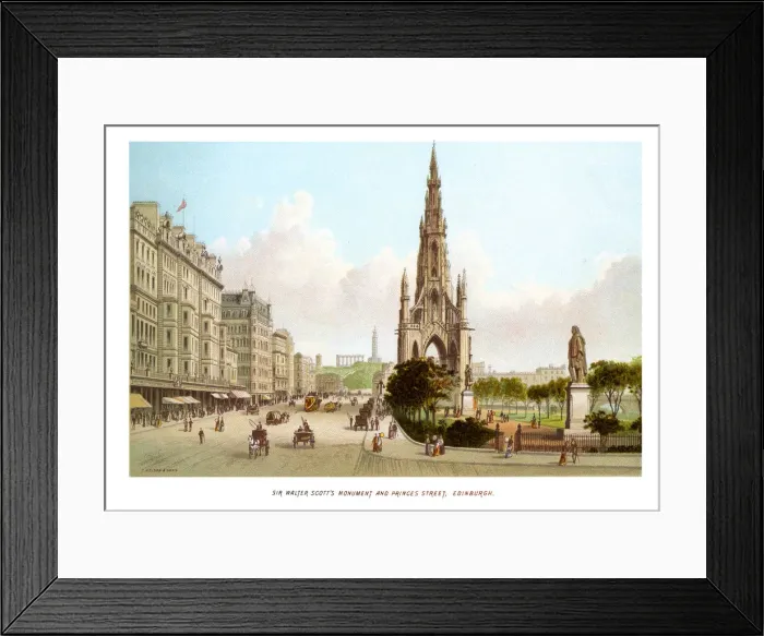 Framed Print : Sir Walter Scotts Monument and Princes Street Edinburgh Framed Print : Sir Walter Scotts Monument and Princes Street Edinburgh
