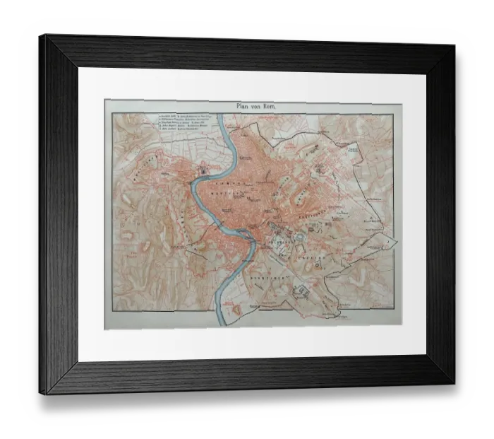 Framed Print : Map of ancient Rome Framed Print : Map of ancient Rome