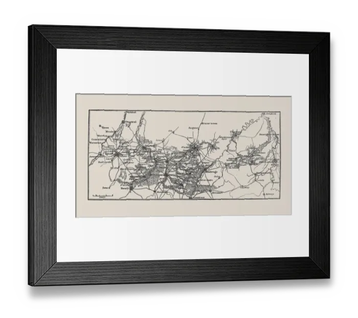 Framed Print : French revolution, terrain Map of the wartime event of April 1792 Framed Print : French revolution, terrain Map of the wartime event of April 1792