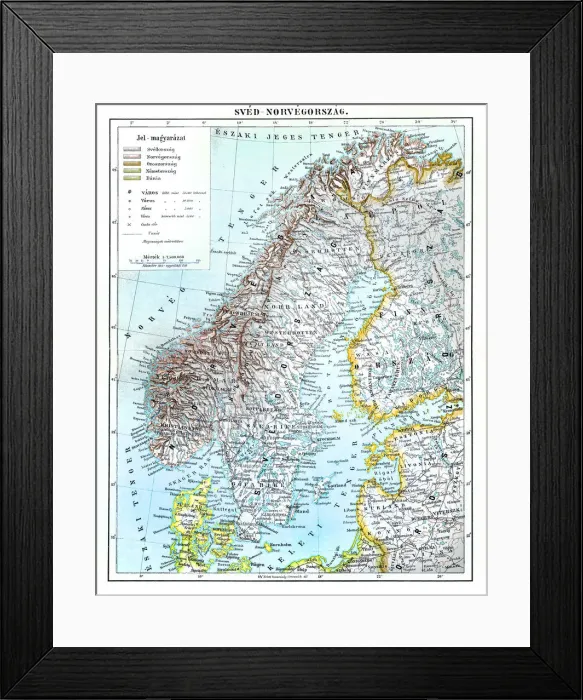 Framed Print : United Kingdoms of Sweden and Norway Framed Print : United Kingdoms of Sweden and Norway