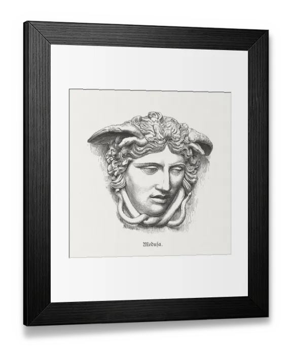 Framed Print : Medusa Rondanini, ancient sculpture, Glyptothek in Munich, Germany, published 1879 Framed Print : Medusa Rondanini, ancient sculpture, Glyptothek in Munich, Germany, published 1879