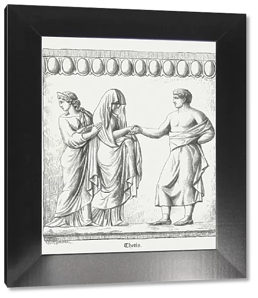 Marriage of Peleus and Thetis, ancient terracotta relief, published 1879