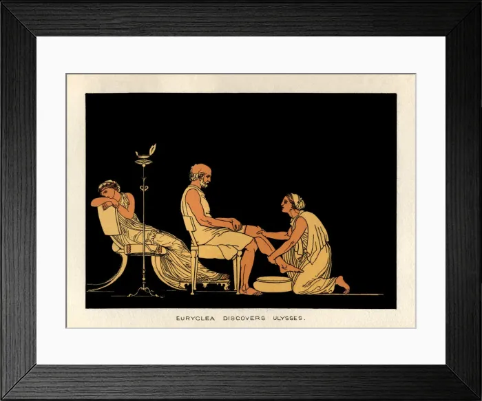 Framed Print : Euryclea discovers Ulysees Framed Print : Euryclea discovers Ulysees