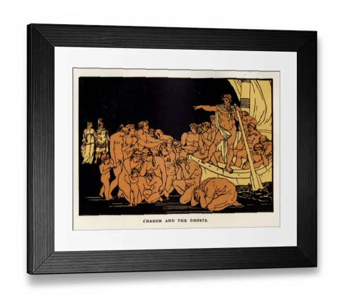 Framed Print : Charon and the ghosts Framed Print : Charon and the ghosts