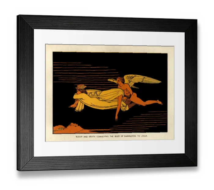 Framed Print : Sleep and Death conveying the body of Sarpedon to Lycia Framed Print : Sleep and Death conveying the body of Sarpedon to Lycia