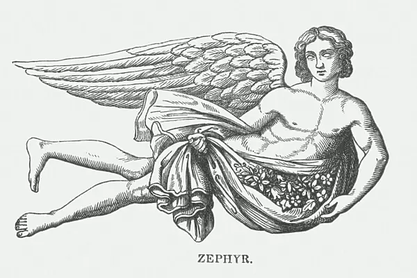 Zephyr, Greek god of the west wind, published 1878