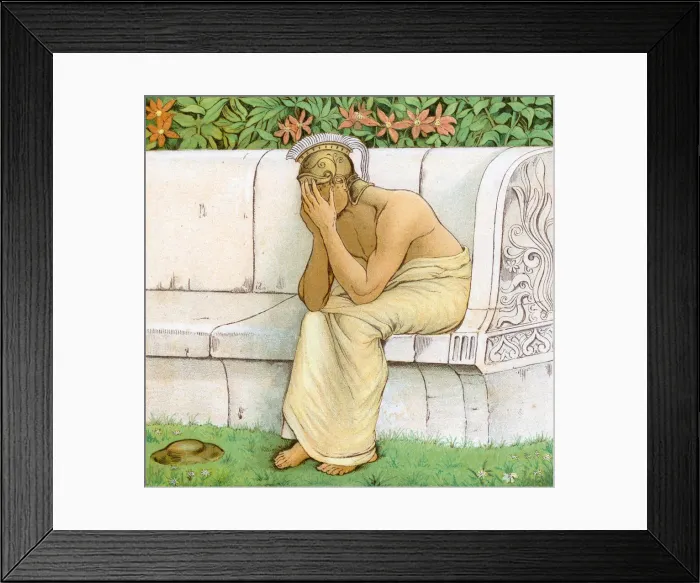 Framed Print : Perseus. Vintage engraving from 1883 showing a scene Framed Print : Perseus. Vintage engraving from 1883 showing a scene