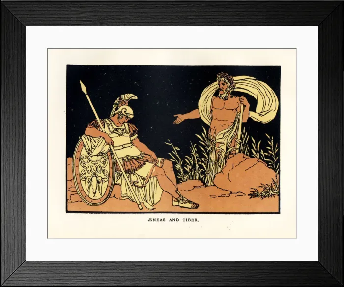 Framed Print : Aeneas and Tiber Framed Print : Aeneas and Tiber