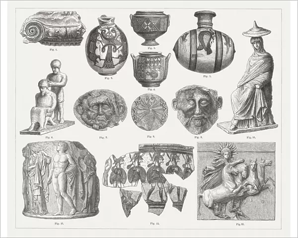Ancient archaeological artefacts, published in 1880