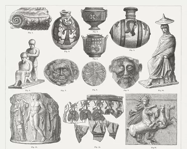 Ancient archaeological artefacts, published in 1880