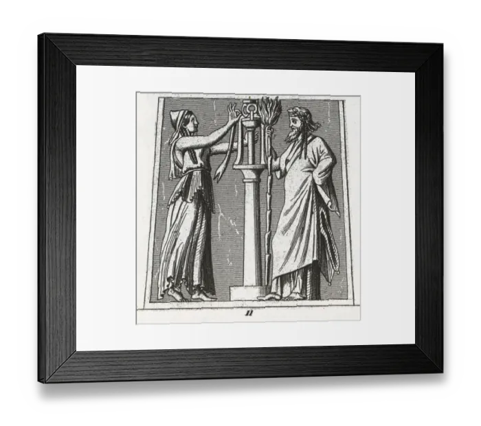 Framed Print : Engraved illustration of Greek and Roman sculpture and coins Framed Print : Engraved illustration of Greek and Roman sculpture and coins