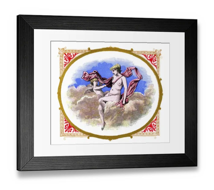 Framed Print : Venus. Vintage lithograph from 1883 showing the Roman Goddess Venus Framed Print : Venus. Vintage lithograph from 1883 showing the Roman Goddess Venus