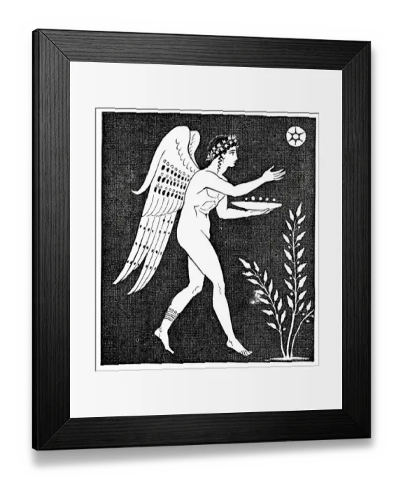 Framed Print : Icarus. Vintage engraving from 1879 of ancinet greek art showing Icarus Framed Print : Icarus. Vintage engraving from 1879 of ancinet greek art showing Icarus